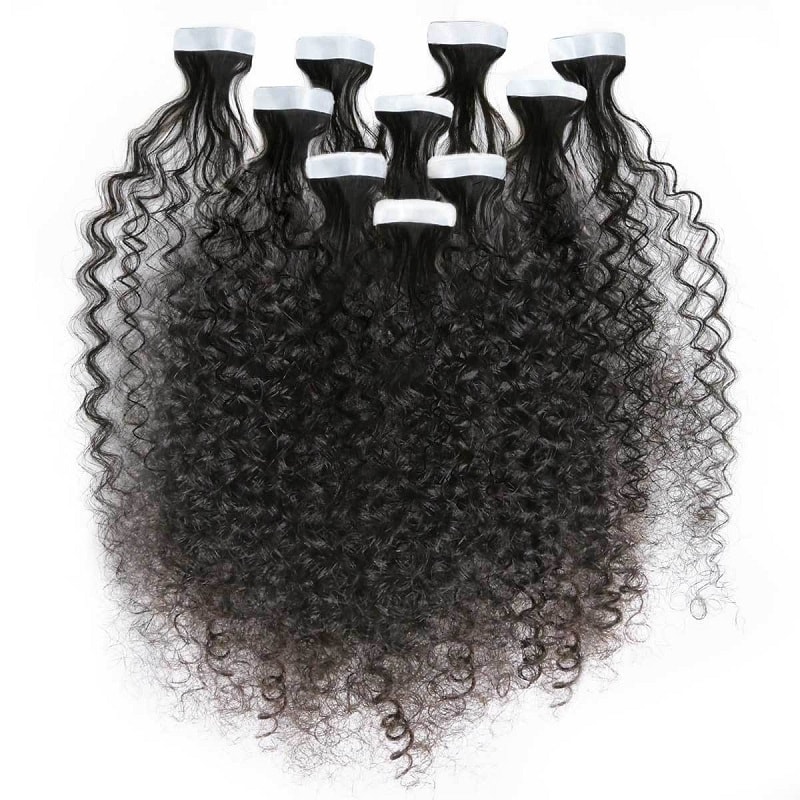 Kinky Curly Tape In Hair Extensions